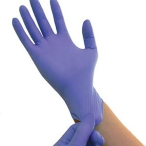 MedPride Powder-Free Nitrile Exam Gloves, Iris Blue, Medium, Box/100