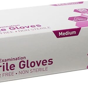 MedPride Powder-Free Nitrile Exam Gloves, Iris Blue, Medium, Box/100