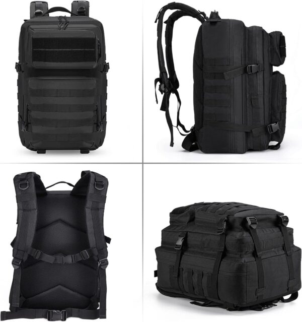 HOMIEE Military Tactical Backpack 45L Rucksack Large Army 3 Day Assault Pack Heavy Duty Molle Bugout Bag Survival Daypack - Image 2