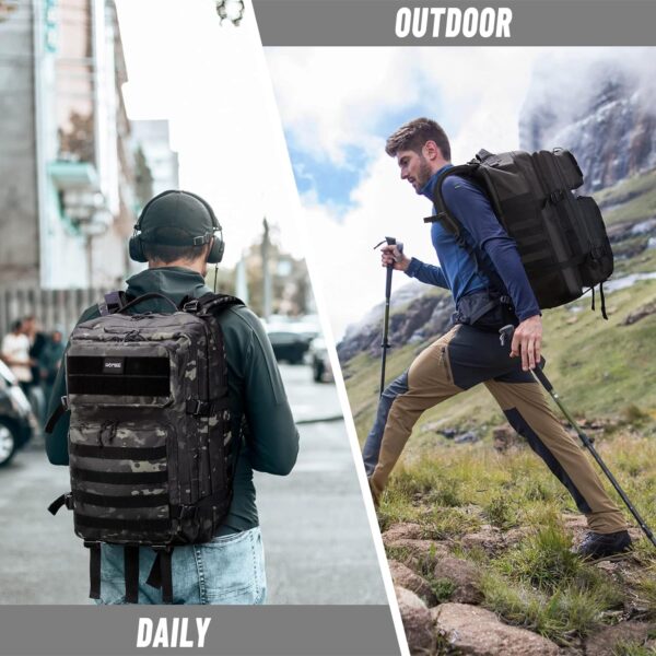 HOMIEE Military Tactical Backpack 45L Rucksack Large Army 3 Day Assault Pack Heavy Duty Molle Bugout Bag Survival Daypack - Image 7