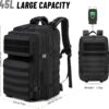 HOMIEE Military Tactical Backpack 45L Rucksack Large Army 3 Day Assault Pack Heavy Duty Molle Bugout Bag Survival Daypack - Image 8