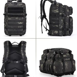 HOMIEE Military Tactical Backpack 45L Rucksack Large Army 3 Day Assault Pack Heavy Duty Molle Bugout Bag Survival Daypack