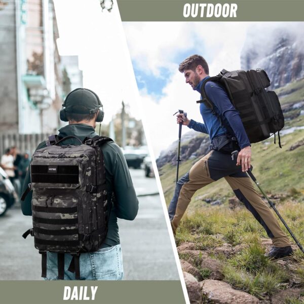 HOMIEE Military Tactical Backpack 45L Rucksack Large Army 3 Day Assault Pack Heavy Duty Molle Bugout Bag Survival Daypack - Image 15