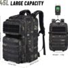 HOMIEE Military Tactical Backpack 45L Rucksack Large Army 3 Day Assault Pack Heavy Duty Molle Bugout Bag Survival Daypack - Image 16