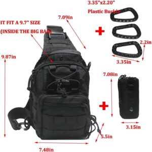 Tactical Bag Backpack, Outdoor Sport Bag Pack Sling Shoulder Bag Small Chest Pack for Traveling Trekking Camping