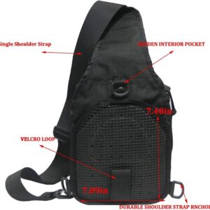 Tactical Bag Backpack, Outdoor Sport Bag Pack Sling Shoulder Bag Small Chest Pack for Traveling Trekking Camping