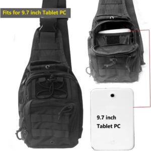 Tactical Bag Backpack, Outdoor Sport Bag Pack Sling Shoulder Bag Small Chest Pack for Traveling Trekking Camping