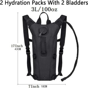 ATBP Tactical Water Hydration Pack Military 3L Water Bladder Carrier Backpack Leakproof for Running Jogging Cycling Hiking