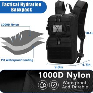 THYWD Hydration Backpack with 3L Water Bladder Tactical Molle Hydration Pack Bag for Men and Women Water Backpack for Hiking Mountain Bike Running Cycling