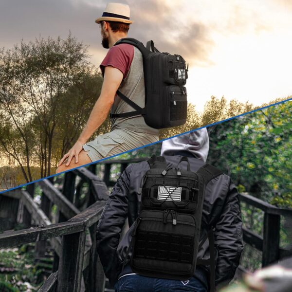 THYWD Hydration Backpack with 3L Water Bladder Tactical Molle Hydration Pack Bag for Men and Women Water Backpack for Hiking Mountain Bike Running Cycling - Image 7