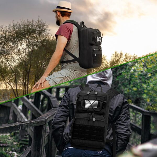 THYWD Hydration Backpack with 3L Water Bladder Tactical Molle Hydration Pack Bag for Men and Women Water Backpack for Hiking Mountain Bike Running Cycling - Image 14