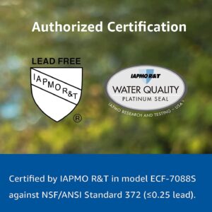 Waterdrop Gravity-fed Water Filter System, Reduces Lead and up to 99% of Chlorine, NSF/ANSI 42&372 Standard, with 2 Black Carbon Filters and Metal Spigot, King Tank Series, WD-TK-A