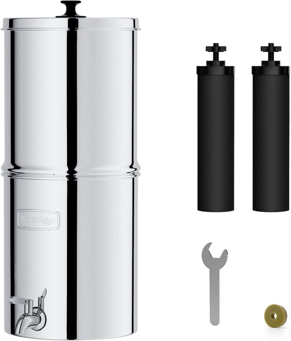 Waterdrop Gravity-fed Water Filter System, Reduces Lead and up to 99% of Chlorine, NSF/ANSI 42&372 Standard, with 2 Black Carbon Filters and Metal Spigot, King Tank Series, WD-TK-A - Image 36