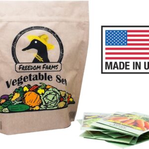 Set of 43 Assorted Vegetable & Herb Seed Packets - Over 10,000 Seeds! - Includes Mylar Storage Bag - Deluxe Garden Heirloom Seeds - 100% Non-GMO