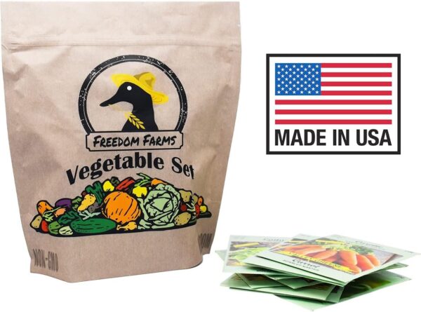 Set of 43 Assorted Vegetable & Herb Seed Packets - Over 10,000 Seeds! - Includes Mylar Storage Bag - Deluxe Garden Heirloom Seeds - 100% Non-GMO - Image 2