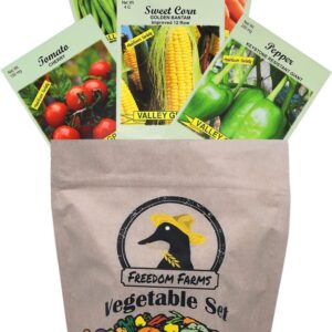 Set of 43 Assorted Vegetable & Herb Seed Packets - Over 10,000 Seeds! - Includes Mylar Storage Bag - Deluxe Garden Heirloom Seeds - 100% Non-GMO