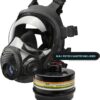 Parcil Distribution NB-100 Smoke Black Tactical Gas Mask-Full Face Respirator - Image 3