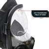 Parcil Distribution NB-100 Smoke Black Tactical Gas Mask-Full Face Respirator - Image 4