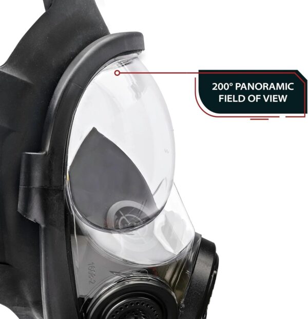 Parcil Distribution NB-100 Smoke Black Tactical Gas Mask-Full Face Respirator - Image 4