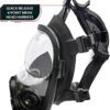 Parcil Distribution NB-100 Smoke Black Tactical Gas Mask-Full Face Respirator - Image 6