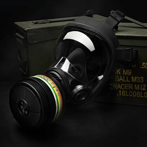 Parcil Distribution NB-100 Smoke Black Tactical Gas Mask-Full Face Respirator - Image 7