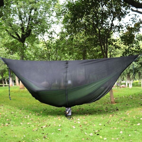 Hammock Bug Net - 12' Hammock Mosquito Net Fits All Camping Hammocks, Compact, Lightweight and Fast Easy Set Up, Security from Bugs and Mosquitoes, Essential Camping and Survival Gear (Black) - Image 4