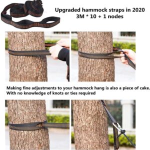 Hammocks for Outside with Mosquito Net,Camping Hammock Lightweight Portable Parachute 2 Person Outdoor Hammock for Indoor Backpacking Survival Travel Patio Army Green