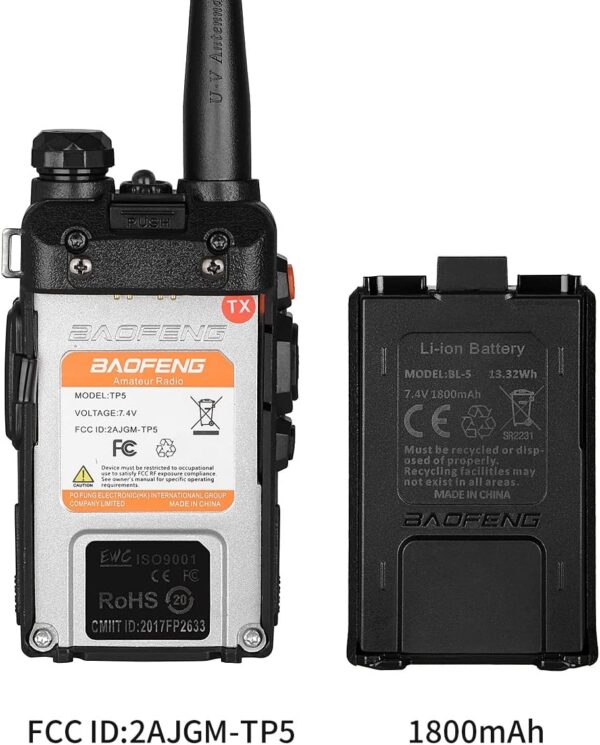 BAOFENG UV-5R Upgraded Version 8W ham Radio, 2rd gen UV5R (UV5R Upgrade Version) 2 Pack - Image 3