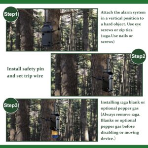 Trip Wire Alarm Device,12 Gauge Camping Trip Alarm, Perimeter Alarm,Early Warning Security System for Camping and Property Safety