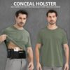 Belly Band Holster for Concealed Carry - Gun Holsters for Men Women, Waist Holster for Pistols, Fit Glock, Ruger Lcp, S&W M&P 40 Shield Bodyguard, Sig Sauer, Beretta, 1911, Etc - Image 4