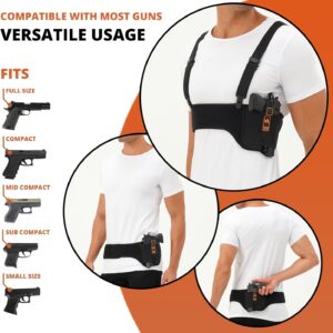 Shoulder Holster for Concealed Carry – Concealed Chest Holster, Universal Gun Holster for Men & Women Fits Glock, S&W, Sig and Most Pistols