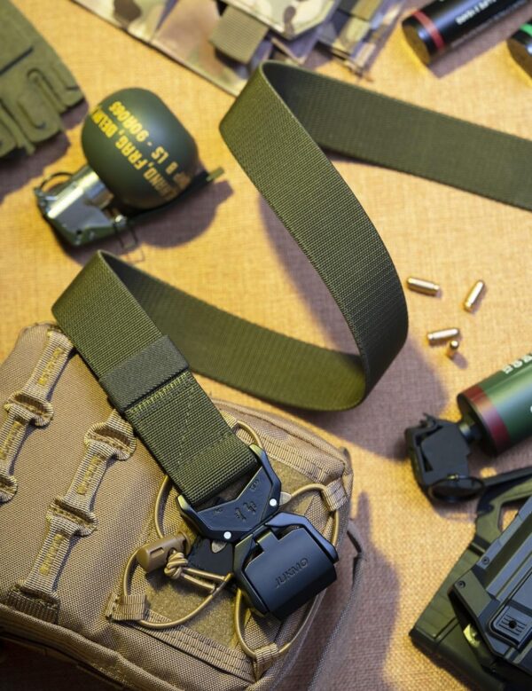 JUKMO Tactical Belt, Military Hiking Rigger 1.5" Nylon Web Work Belt with Heavy Duty Quick Release Buckle - Image 7