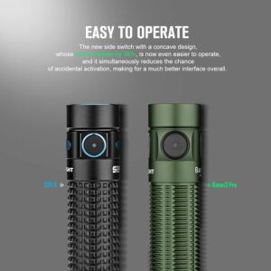 OLIGHT Baton3 Pro Rechargeable Flashlights, 1500 Lumens EDC Flashlight with MCC3, Compact Pocket Flashlight with L-Shape Stand and High-Performance LED for Camping and Emergency (OD Green Cool White)