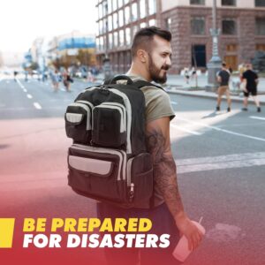 Emergency Zone Urban Survival Bug Out Bag - 4 Person | Bugout Backpack Survival Kit w/Emergency Food Supply, Survival Gear and Supplies for Disasters