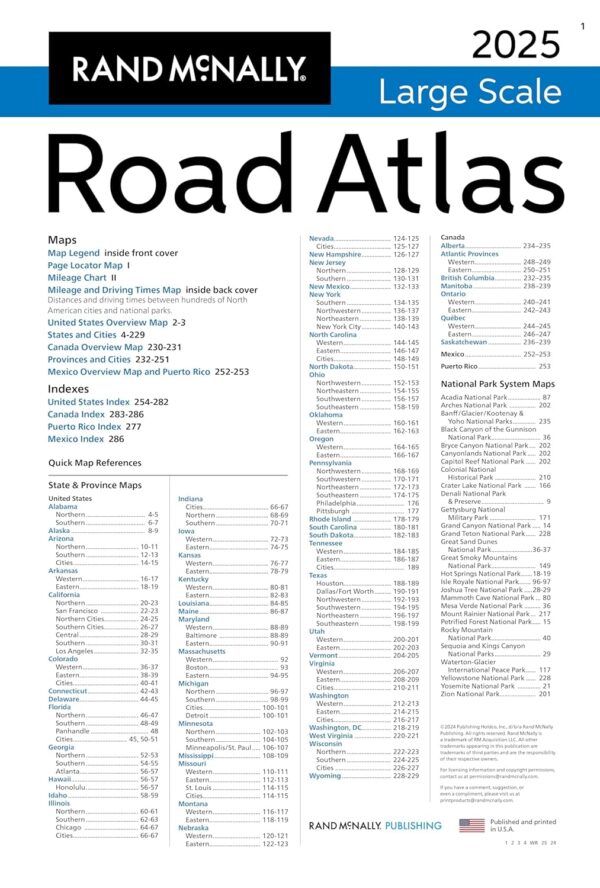 Rand McNally 2025 Large Scale Road Atlas (Rand McNally Large Scale Road Atlas USA) - Image 4