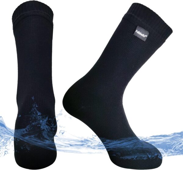 Men’s Waterproof Hiking Socks, Unisex Breathable Outdoor Athletic Hiking Wading Trail Running Skiing Crew Socks