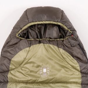 Coleman North Rim Cold-Weather Mummy Sleeping Bag, 0°F Sleeping Bag for Big & Tall Adults, No-Snag Zipper with Adjustable Hood for Warmth and Ventilation