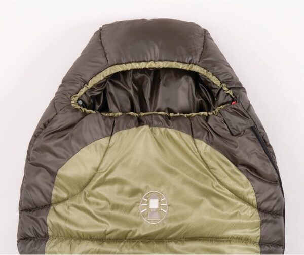 Coleman North Rim Cold-Weather Mummy Sleeping Bag, 0°F Sleeping Bag for Big & Tall Adults, No-Snag Zipper with Adjustable Hood for Warmth and Ventilation - Image 4