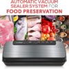 NutriChef Automatic Vacuum Air Sealing System Preservation with Starter Kit Compact Design, Lab Tested, Dry & Moist Food Modes with Led Indicator Lights, 12", Black - Image 7