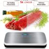 NutriChef Automatic Vacuum Air Sealing System Preservation with Starter Kit Compact Design, Lab Tested, Dry & Moist Food Modes with Led Indicator Lights, 12", Black - Image 10