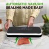 NutriChef Automatic Vacuum Air Sealing System Preservation with Starter Kit Compact Design, Lab Tested, Dry & Moist Food Modes with Led Indicator Lights, 12", Black - Image 19