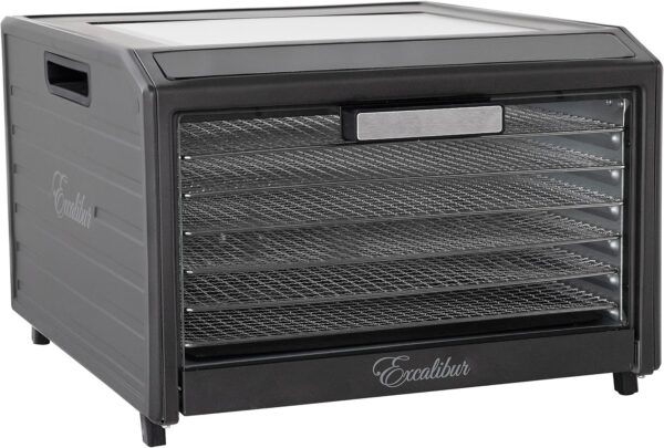 Excalibur Electric Food Dehydrator Performance Series 6-Tray with Adjustable Temperature Control Includes Stainless Steel Drying Trays Glass Door Top View Window and LED Display Progress Bar, Black - Image 32