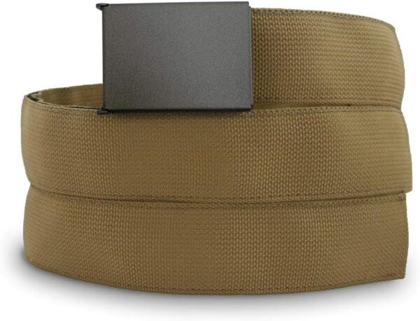 WAZOO Cache Belt, Anti-Theft Everyday Carry Belt for Travel and Outdoors - Stainless-Steel Buckle, Hidden Sleeve, Made in USA