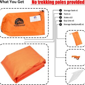 1 Person Trekking Pole Tent for Backpacking (Trekking Poles not included)