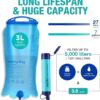 SimPure Gravity Water Filter, Portable Gravity-Fed Water Purifier with 3L Gravity Bag, Tree Strap, BPA Free Survival Gear and Equipment for Camping Hiking Emergency Preparedness - Image 3