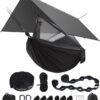 Hammock Camping with Rain Fly Tarp and Net, Portable Camping Hammock Double Tree Hammock Outdoor Indoor Backpacking Travel & Survival, 2 Tree Straps,100% Waterproof - Image 25