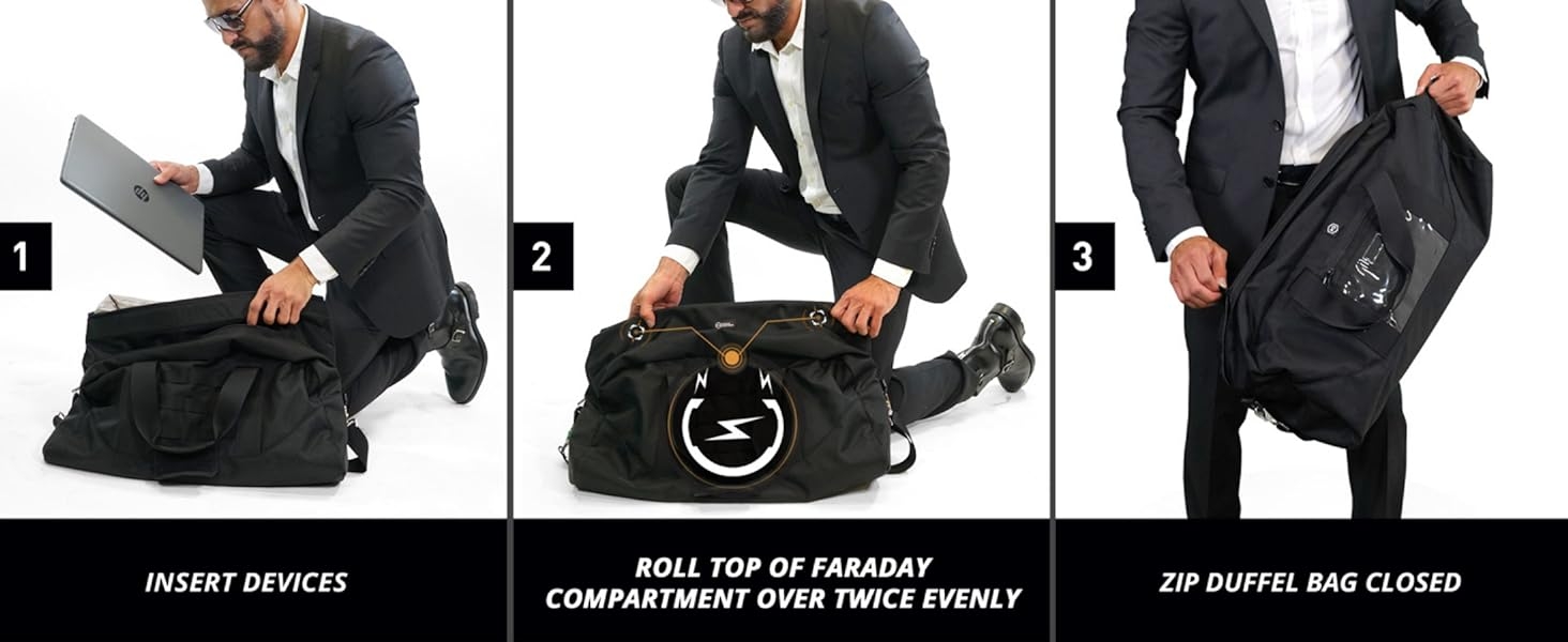 mission darkness x2 faraday duffel bag magnetic closure