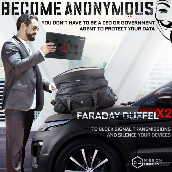 Mission Darkness X2 Faraday Duffel Bag + Detachable MOLLE Faraday Pouch (Gen 2) // Military-Grade RF Shielding for Large Electronics & Mobile Devices // Digital Forensics Signal Isolation Data Privacy - Image 18