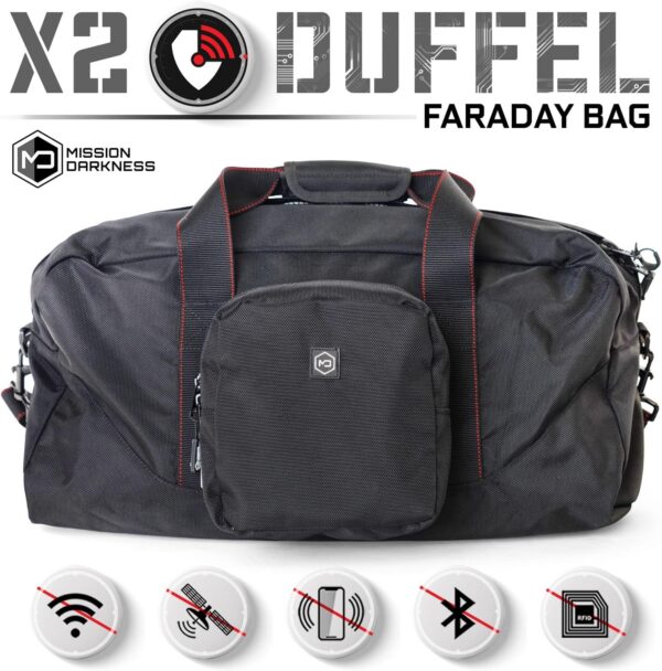 Mission Darkness X2 Faraday Duffel Bag + Detachable MOLLE Faraday Pouch (Gen 2) // Military-Grade RF Shielding for Large Electronics & Mobile Devices // Digital Forensics Signal Isolation Data Privacy - Image 19