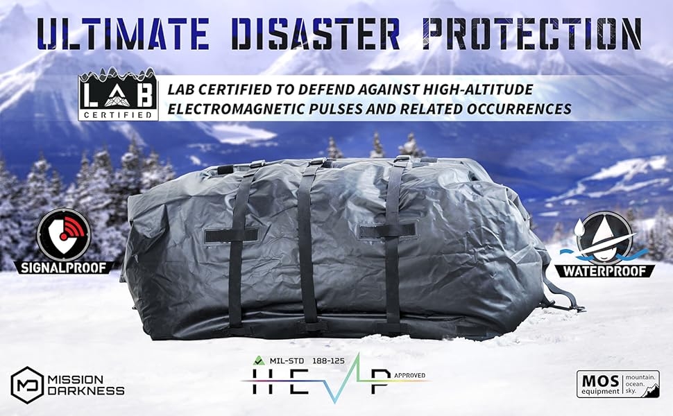 mission darkness dry shield rapture faraday bag waterproof signalproof generator emp protection